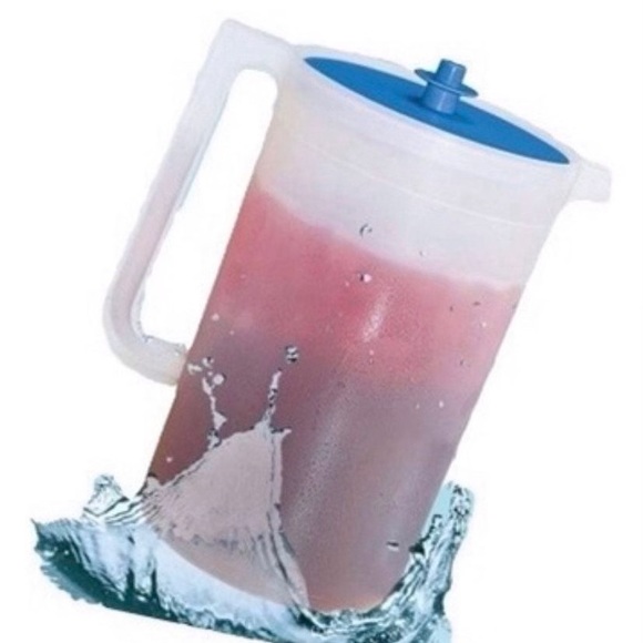 New Tupperware Jumbo Jug 4 Liter Clearly & Blue Lid - Picture 2 of 4